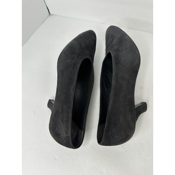 Stephane Kelian Paris Womens size 6.5 Vintage Suede Pumps Black 18553 Witchy - Picture 9 of 13